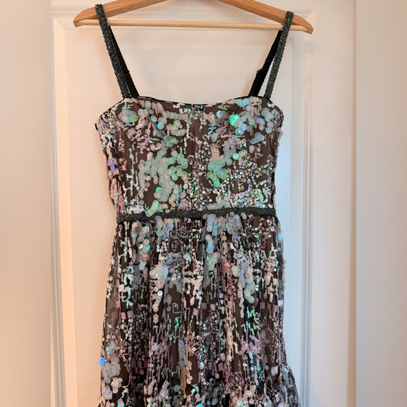 NWOT Bronx and Banco Midnight Embroidered A-Line Gown - Picture 11 of 17